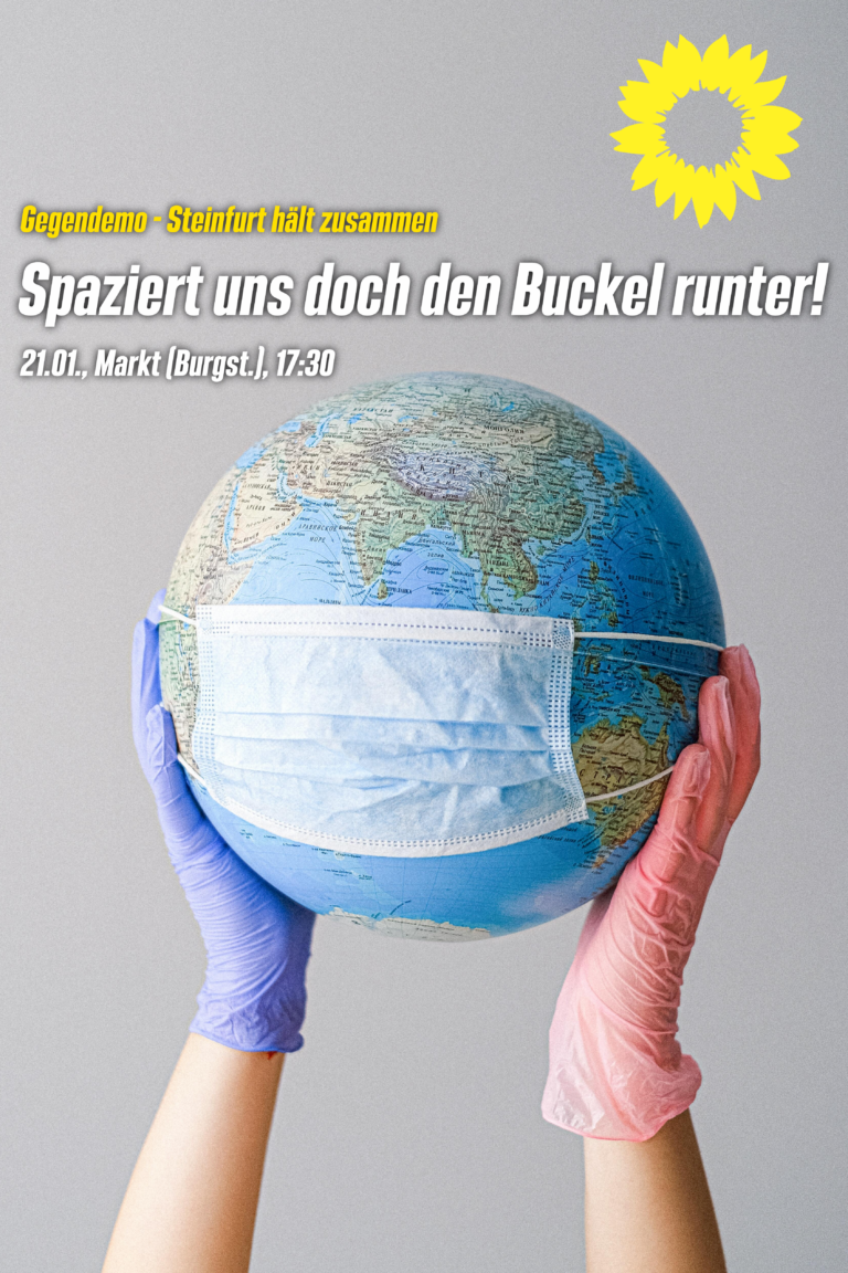 Steinfurt hält zusammen – Gegendemo am Fr., 21.01.2022